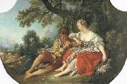 Francois Boucher Shepherd Piping to a Shepherdess oil painting on canvas